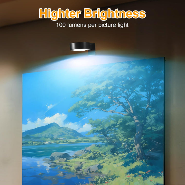 Verstelbare magnetische schilderijlamp | LED-touch & afstandsbediening, RGB/wit, USB
