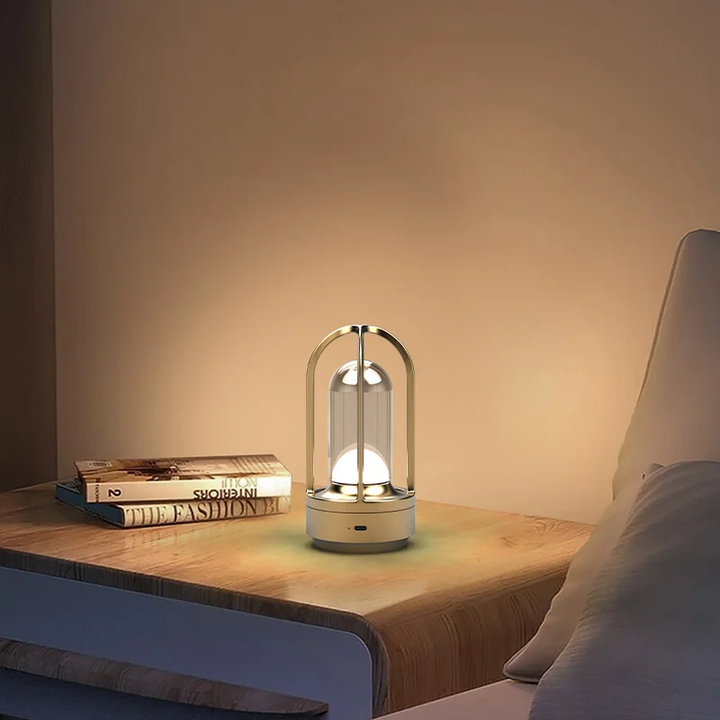 LumiGlow - Draadloze Kristallen Tafellamp Met Zachte LED & Aanraakbediening