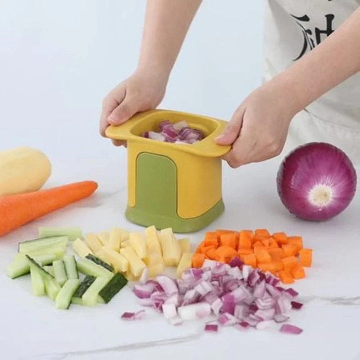 SliceKing - 2-in-1 Groentesnijder & Hakmachine voor Snel en Eenvoudig Snijden