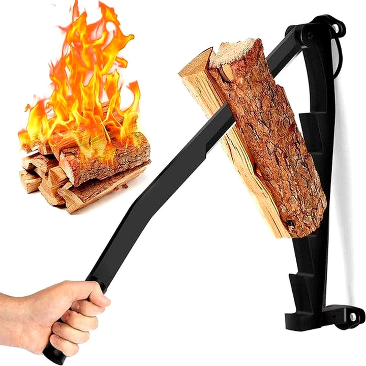 Handmatige houtklover met wandmontage - hendel-geactiveerd brandhoutgereedschap