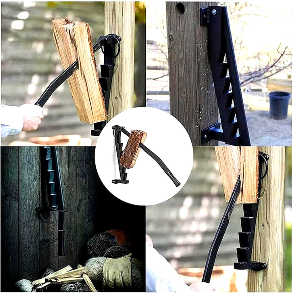 Handmatige houtklover met wandmontage - hendel-geactiveerd brandhoutgereedschap