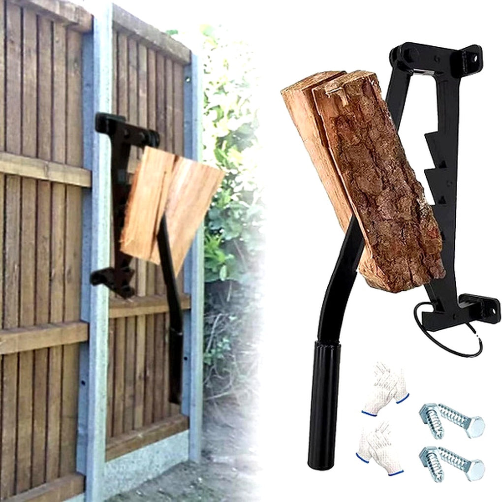 Handmatige houtklover met wandmontage - hendel-geactiveerd brandhoutgereedschap