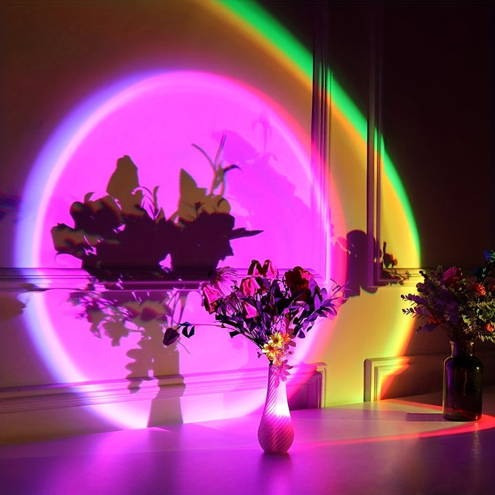 Glowfy - Magische Zonsondergang Lamp met 16 Kleuren & Afstandsbediening