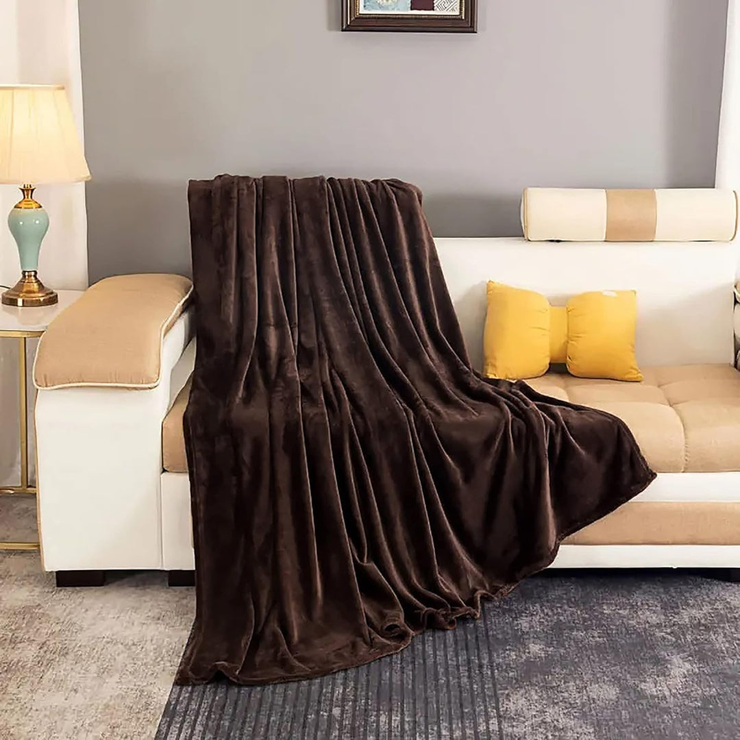 Zachte fleece plaid van imitatiebont voor bank en bed
