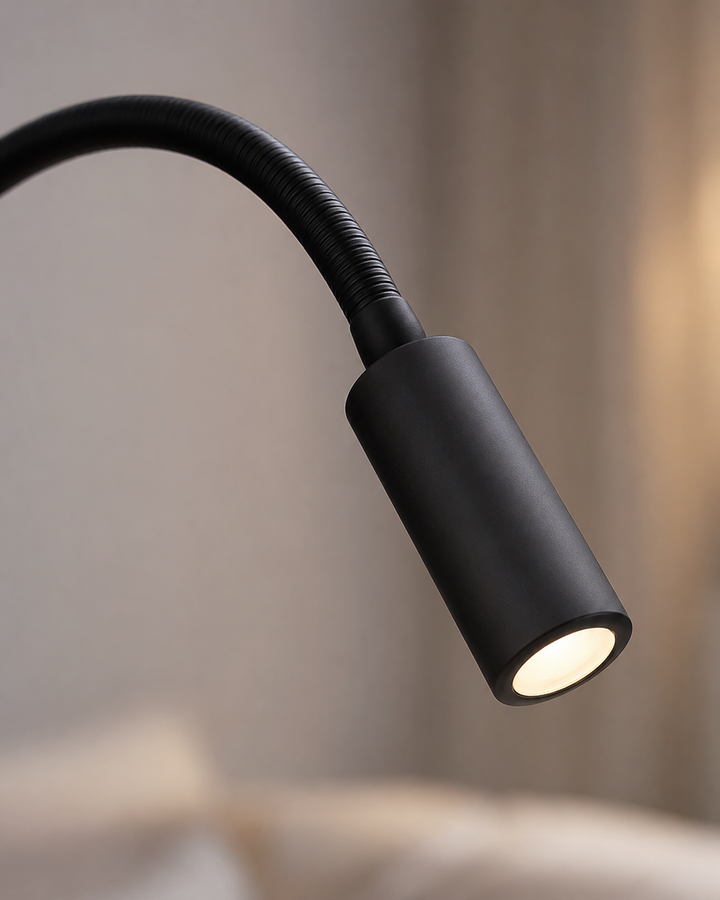 Flexibele zwanenhals-wandlamp – verstelbare moderne leeslamp voor bed en bank