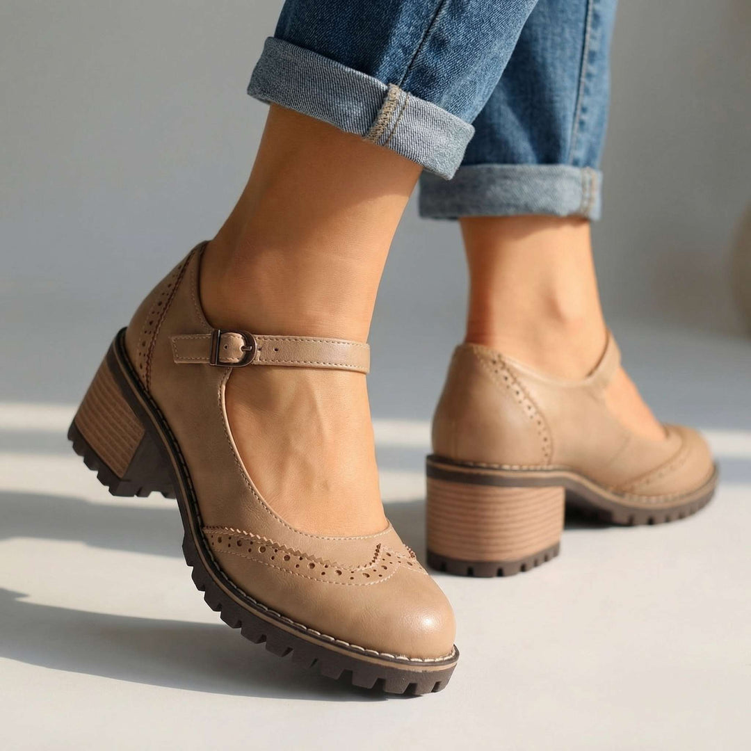 Dames Mary Jane comfortabele hakken – schoenen in vintagestijl