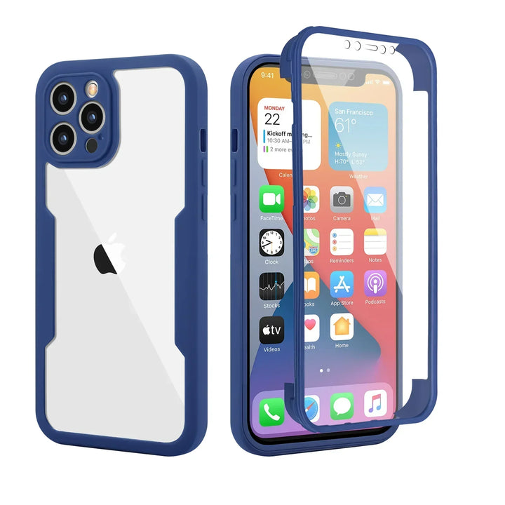 Volledige Bescherming Duidelijke Schokbestendige Telefoonhoes met Lens- en Schermbescherming – 1+1 GRATIS