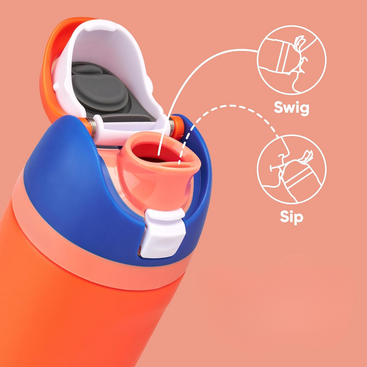 LeakProof - Geïsoleerde Waterfles van Roestvrij Staal met Rietje | Perfecte Hydratatie