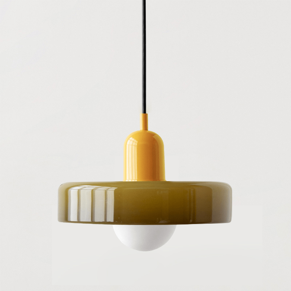 Geometrische Bauhaus Plafondlamp van Glas