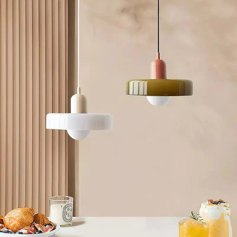 Geometrische Bauhaus Plafondlamp van Glas