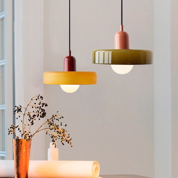 Geometrische Bauhaus Plafondlamp van Glas