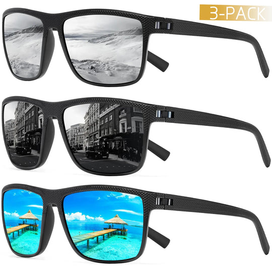 Gepolariseerde Zonnebrillen 3-Pack | UV-Bescherming