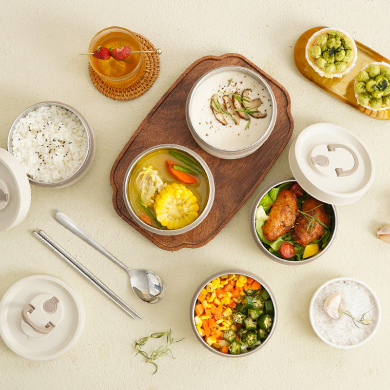 Geïsoleerde Lunchbox met Meerdere Lagen met GRATIS Draagtas - ThermoBox