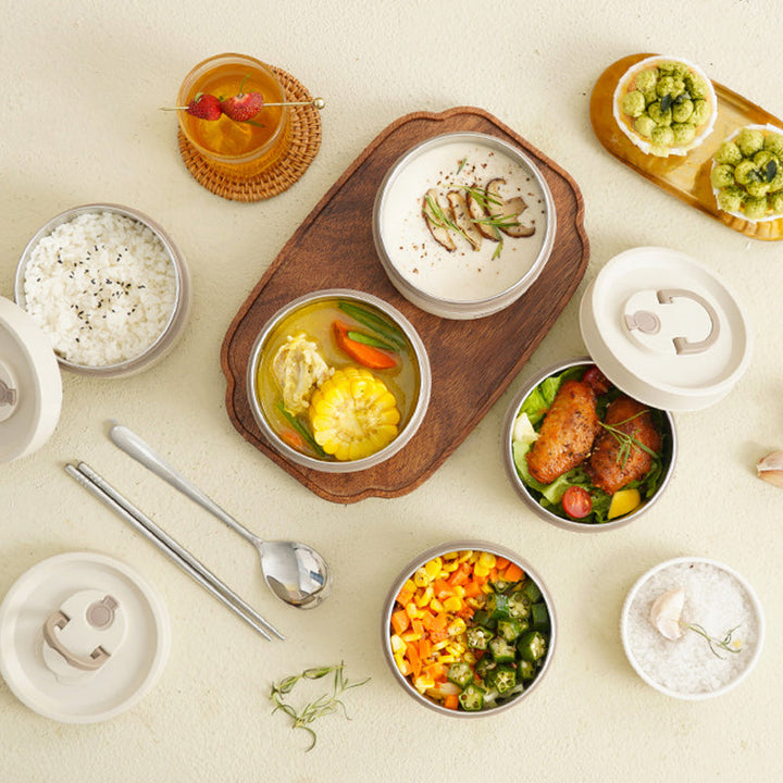 Geïsoleerde Lunchbox met Meerdere Lagen met GRATIS Draagtas - ThermoBox
