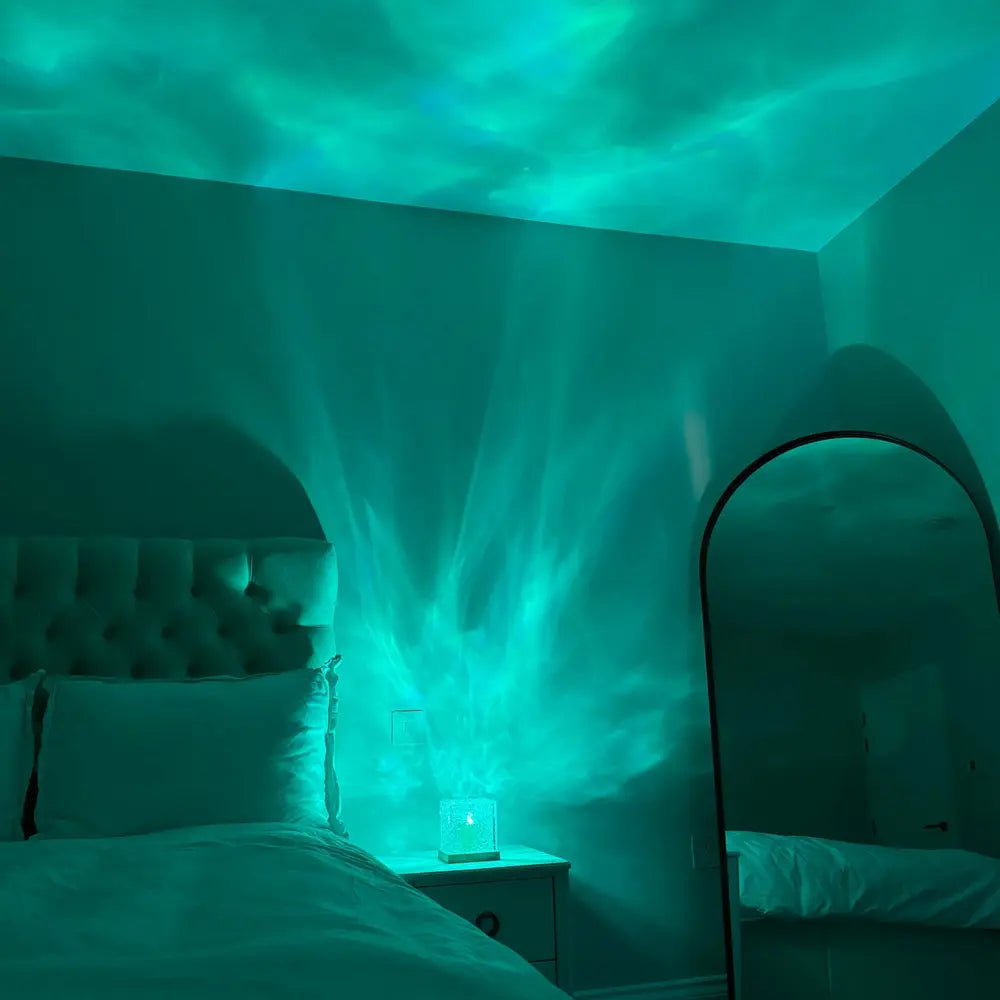 Aurora-kubuslamp, kleurwisselende LED met prismagloed