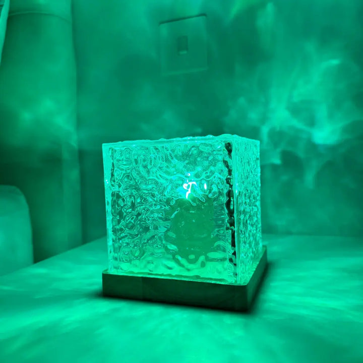 Aurora-kubuslamp, kleurwisselende LED met prismagloed