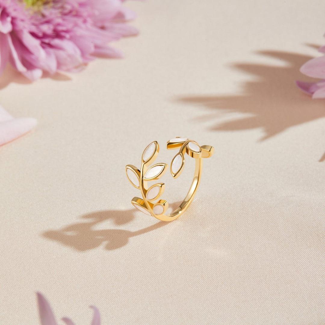 Gouden Blad Ring
