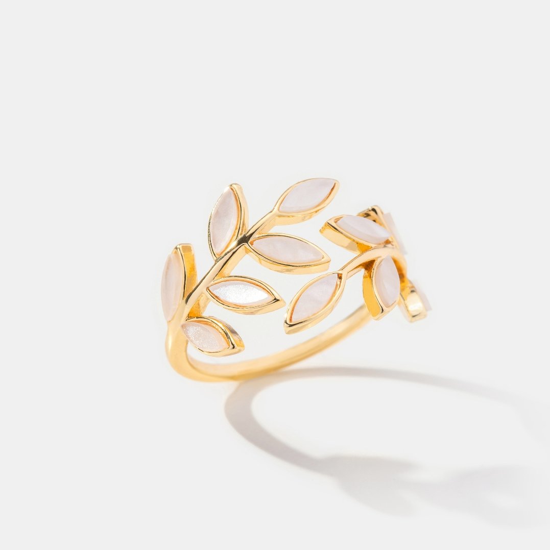 Gouden Blad Ring