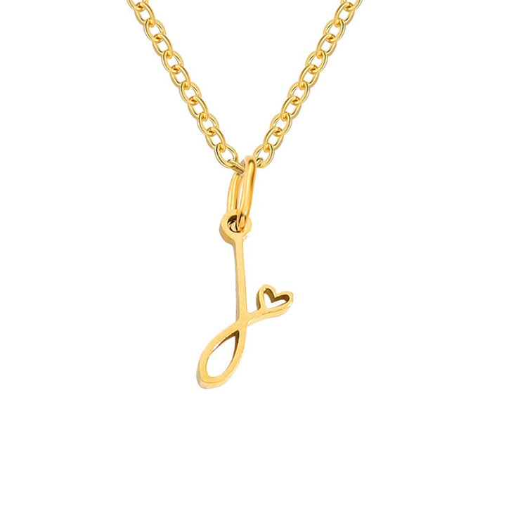 Gouden Letter Hart Ketting
