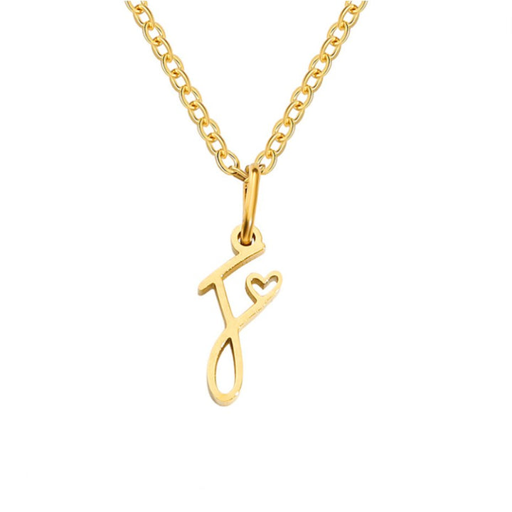 Gouden Letter Hart Ketting