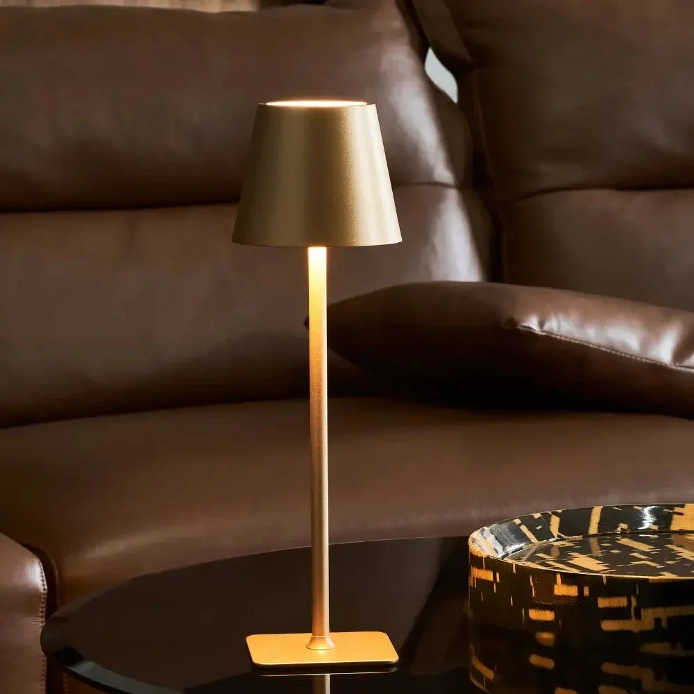 Hoge dimbare tafellamp, oplaadbare LED-lamp met aanraakbediening
