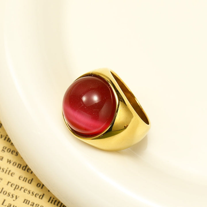 Grote Kattenoog Edelsteen Ring – Liora