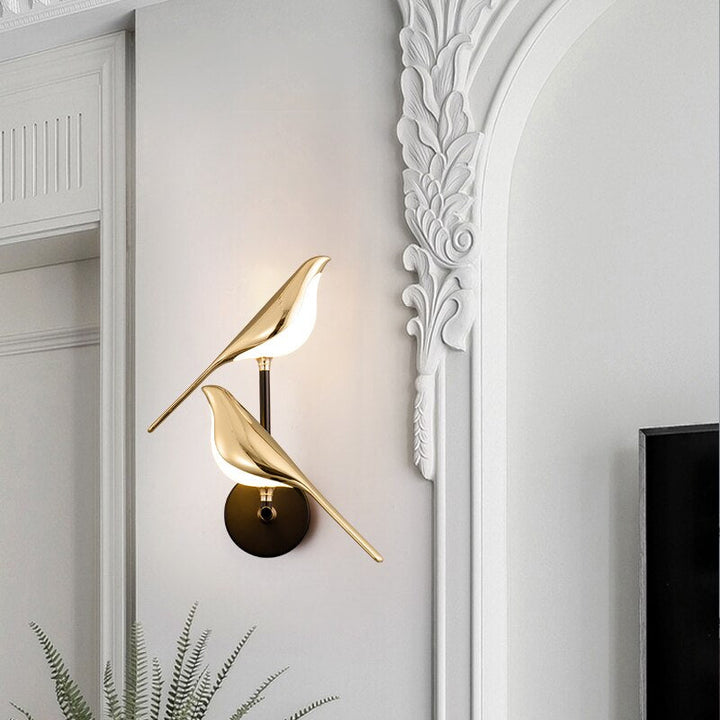 Moderne vogel-wandlamp – AviaryGlow
