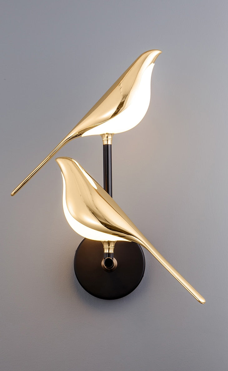 Moderne vogel-wandlamp – AviaryGlow