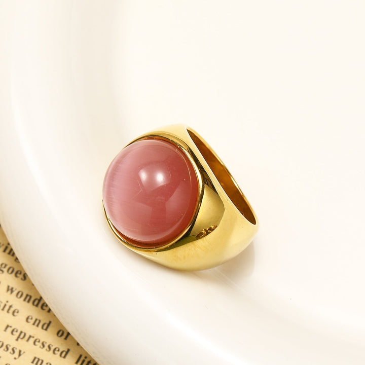 Grote Kattenoog Edelsteen Ring – Liora
