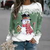 Kersttrui met sneeuwvlokprint voor dames