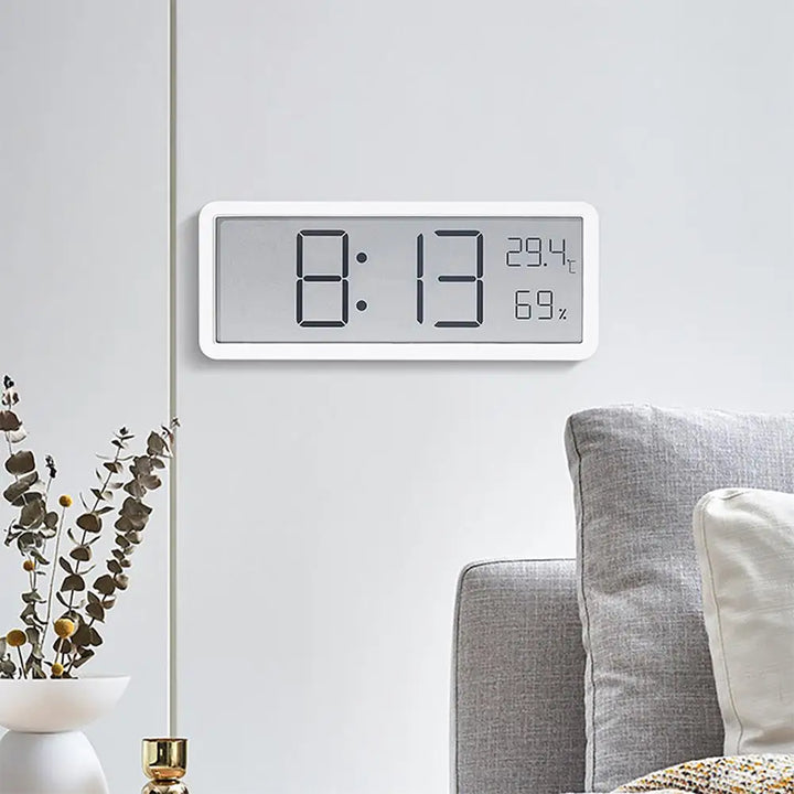 Grote digitale wandklok - LED met temperatuur
