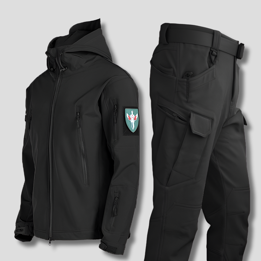 Water- en windbestendige outdoorset voor heren