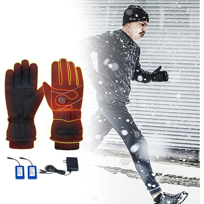 Oplaadbare verwarmde handschoenen met fleece en touchscreen