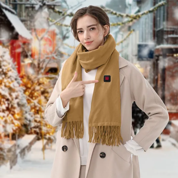 Elektrische fleece sjaal met USB-voeding en led-standen