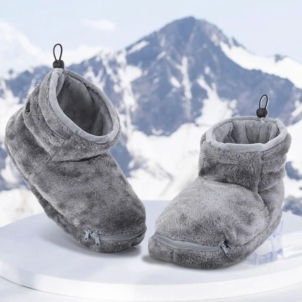 USB-verwarmde pluche pantoffels met voetboogsteun