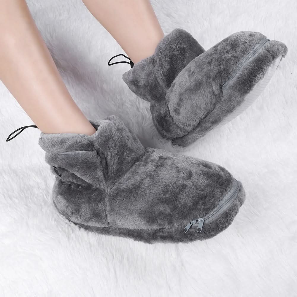 USB-verwarmde pluche pantoffels met voetboogsteun