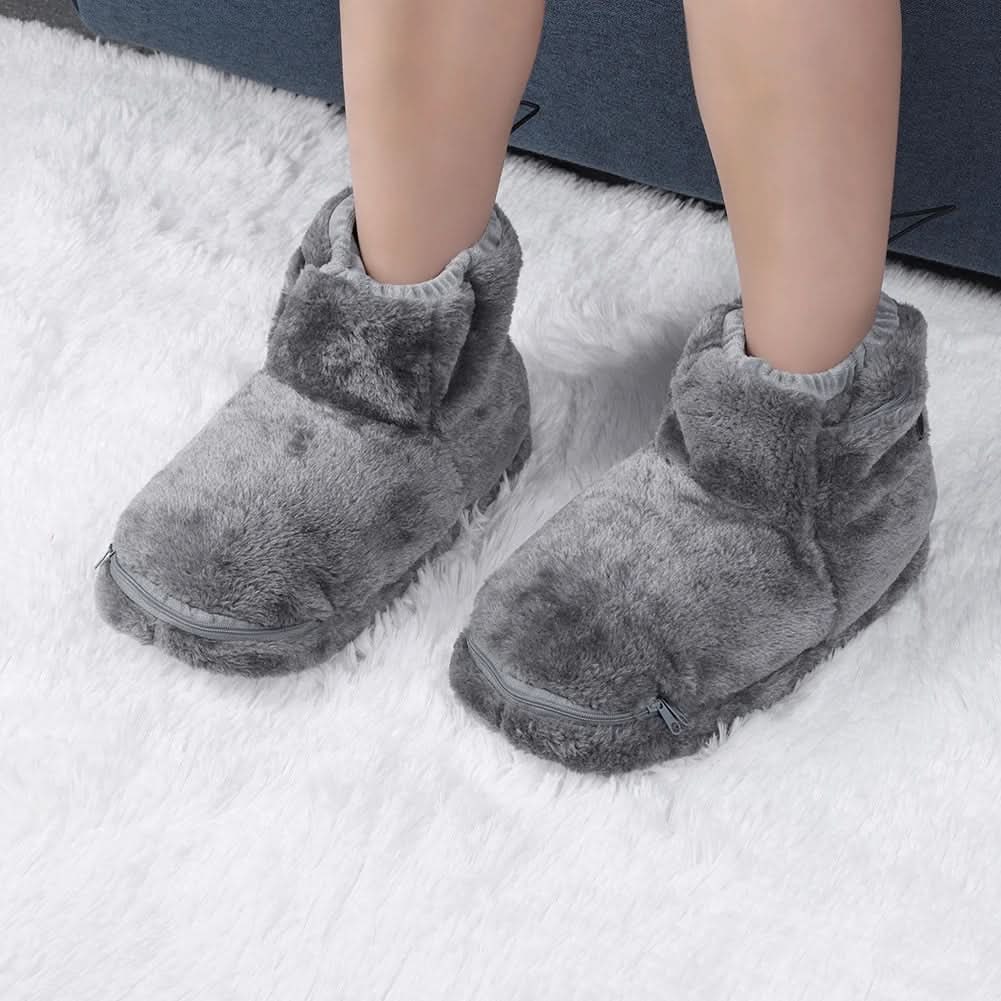 USB-verwarmde pluche pantoffels met voetboogsteun