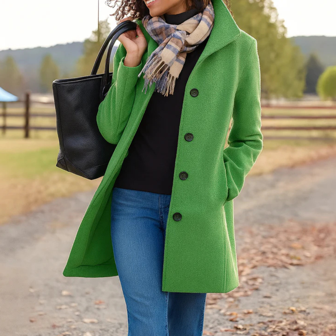 Heritage-jas met knoopsluiting voor dames