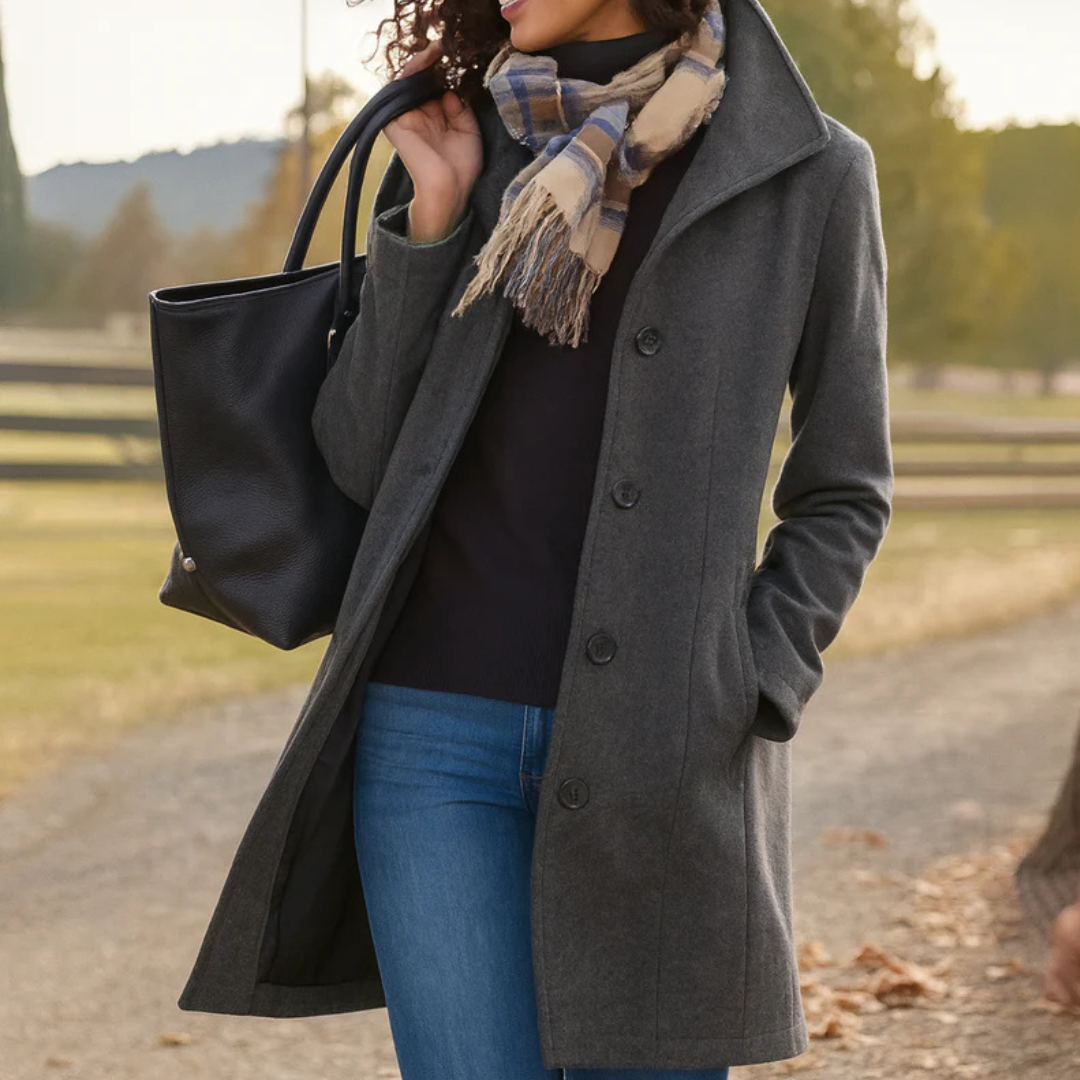 Heritage-jas met knoopsluiting voor dames