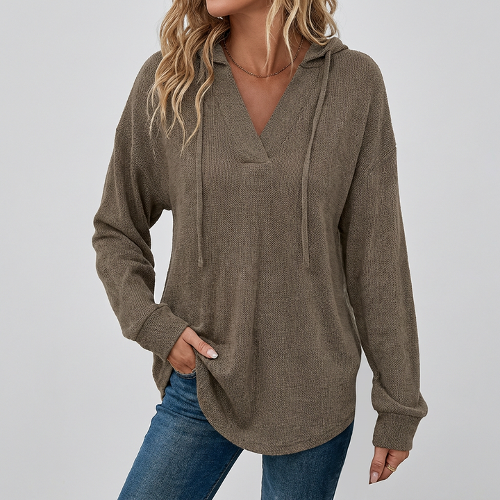 V‑Hals Oversized Hoodie