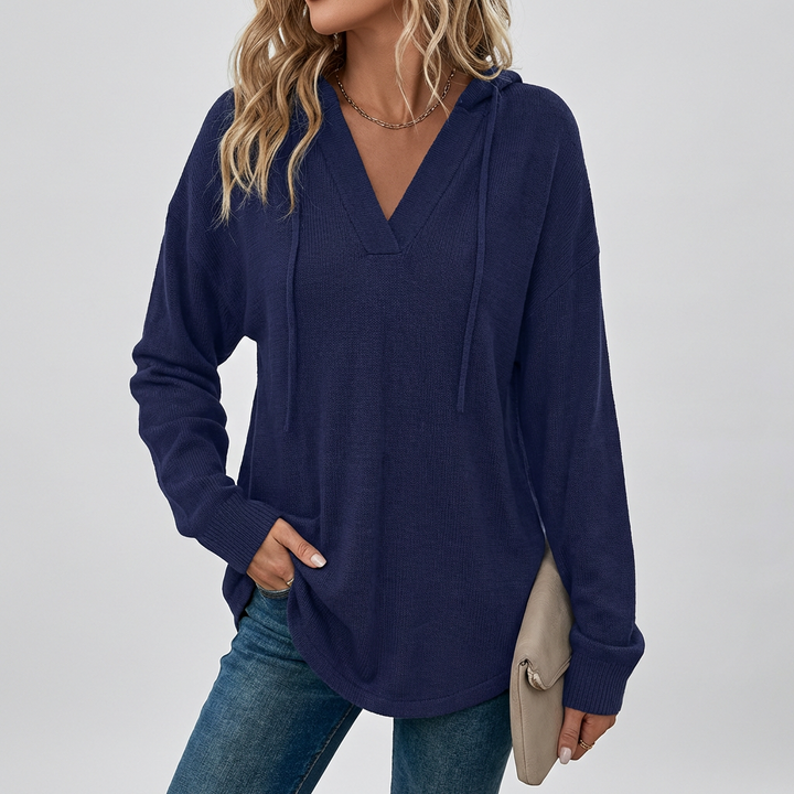 V‑Hals Oversized Hoodie