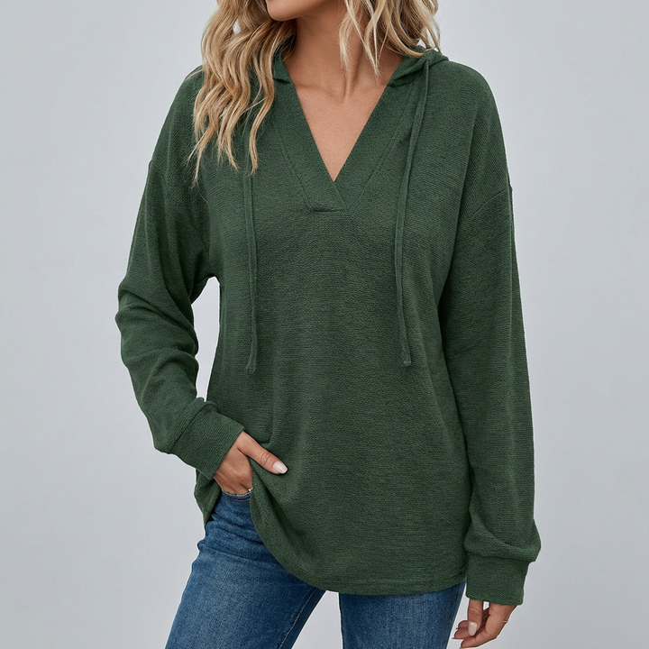 V‑Hals Oversized Hoodie