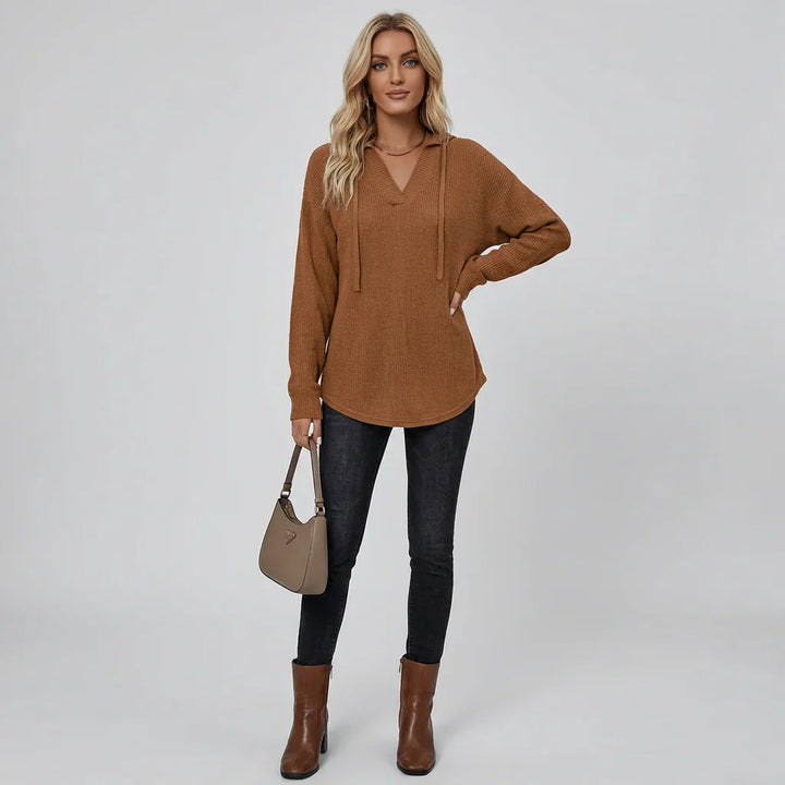 V‑Hals Oversized Hoodie