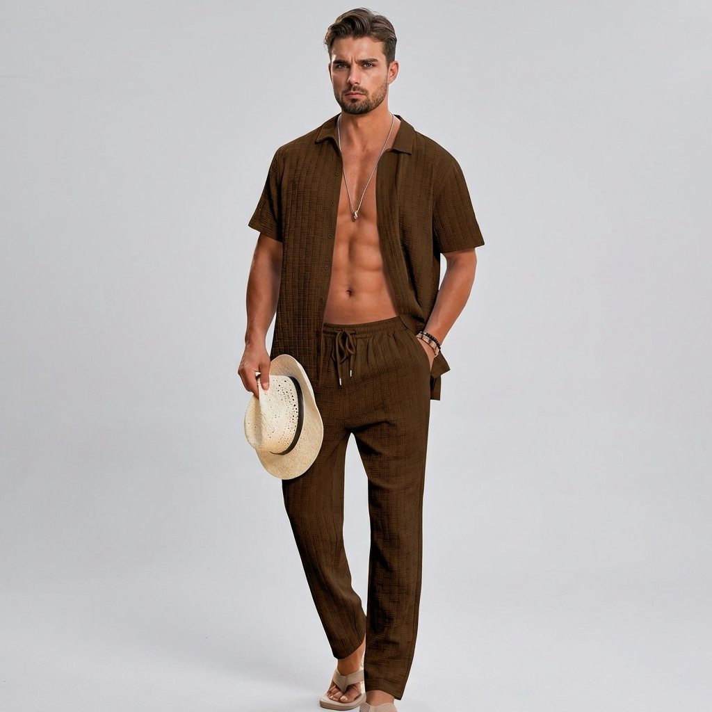 Mannen 2-delige Strandoutfit