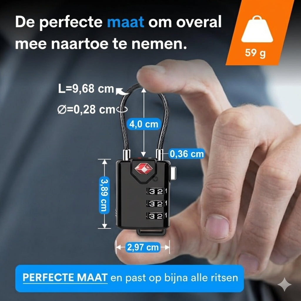 TSA‑Goedgekeurde Kabel Bagagesloten