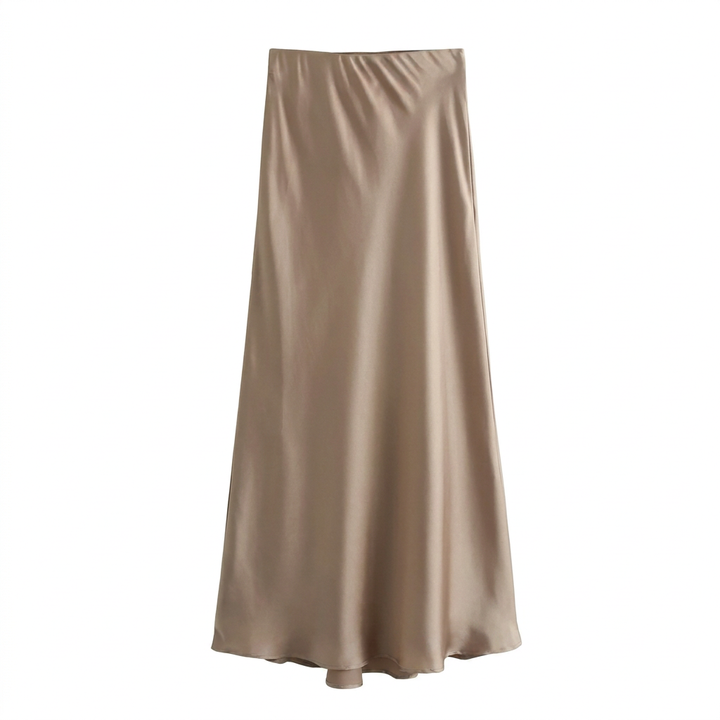 Maxi Rok Satijn Look