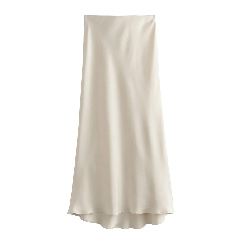Maxi Rok Satijn Look