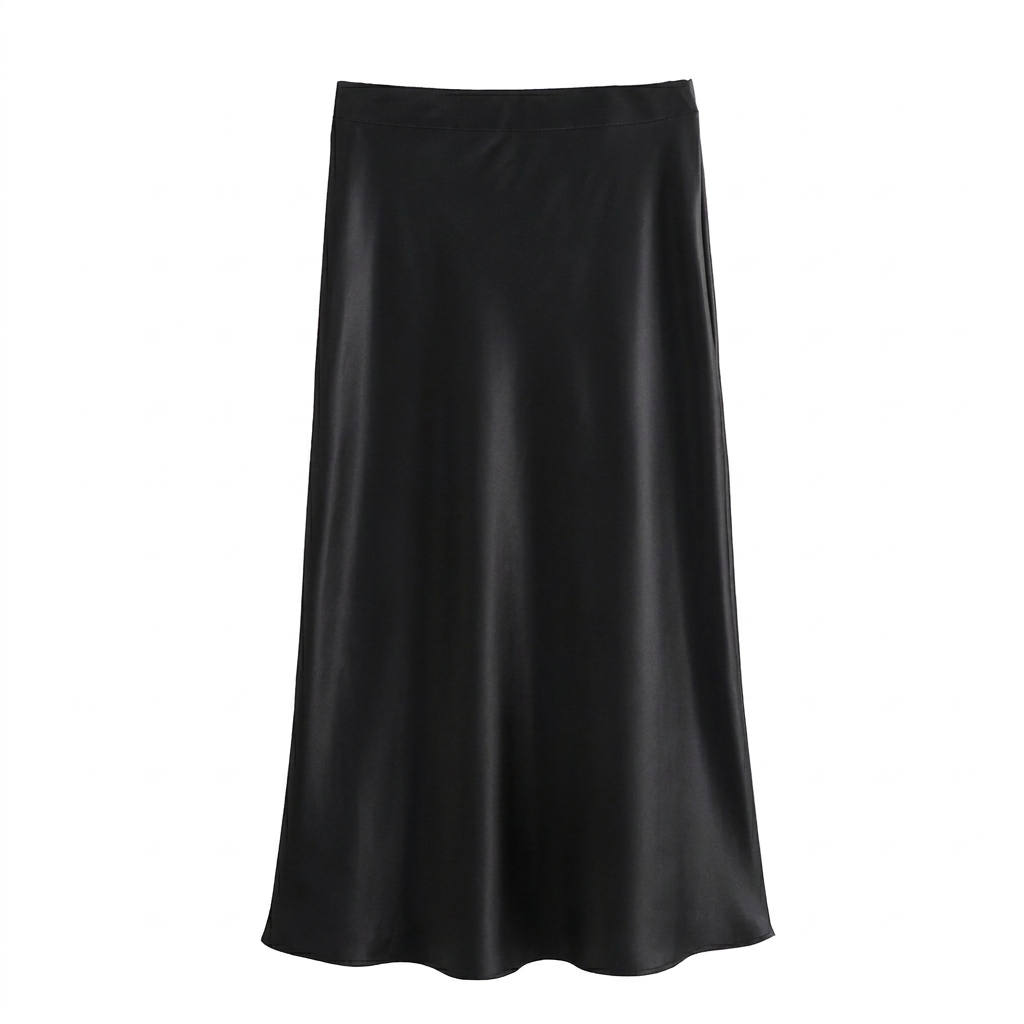 Maxi Rok Satijn Look
