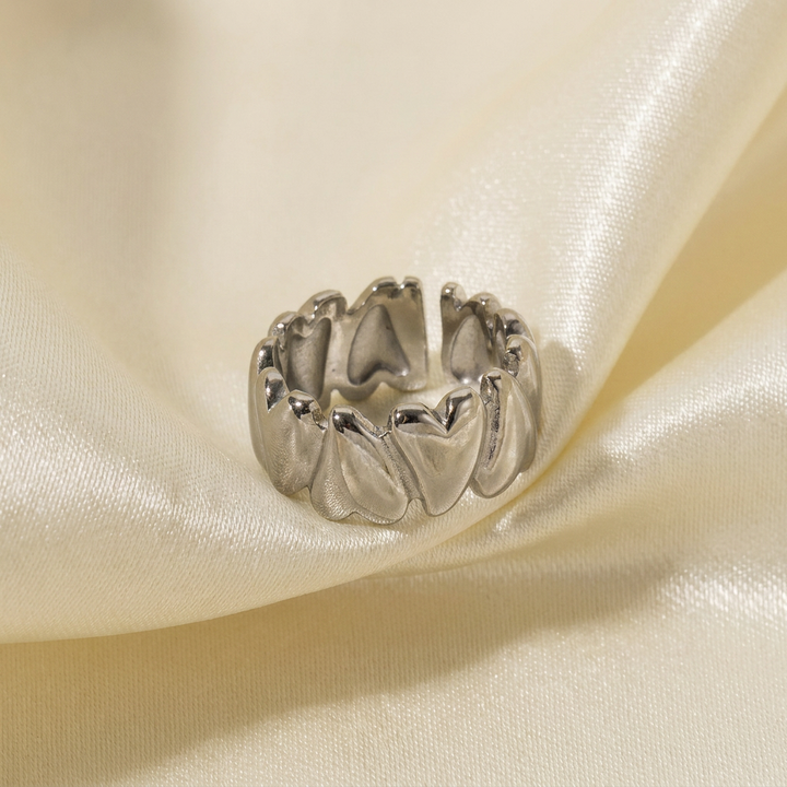 18K Gouden RVS Liefde Open Ring