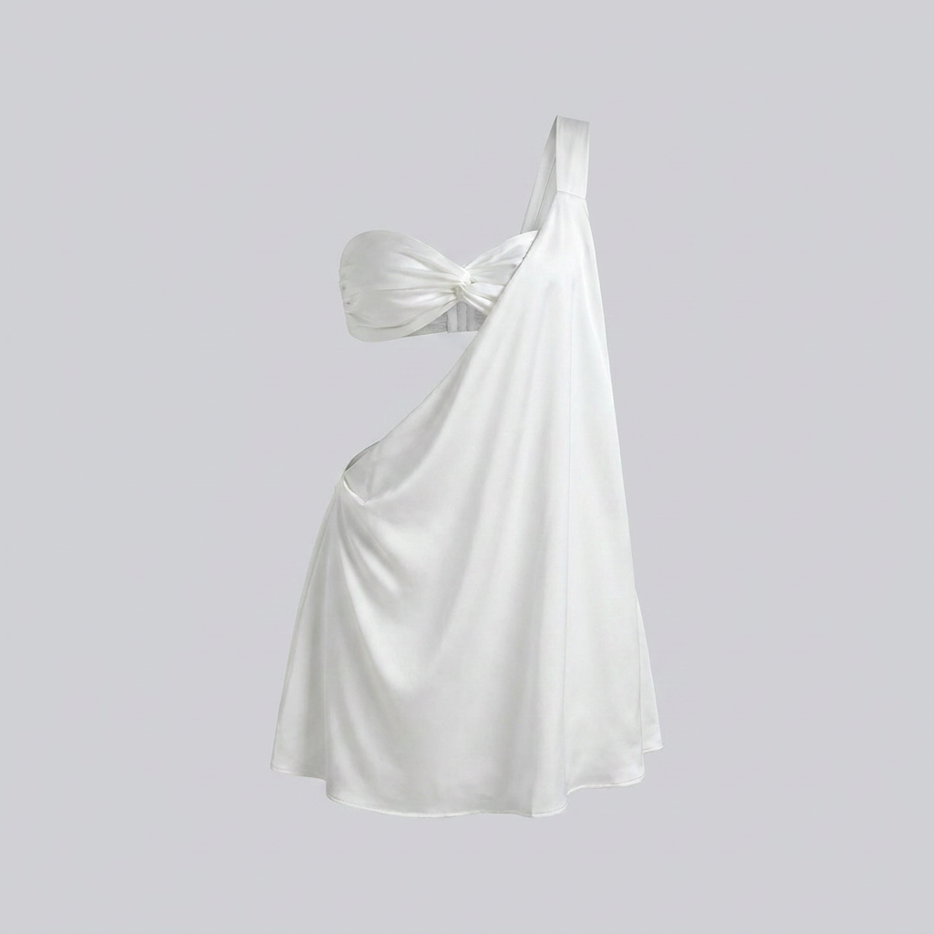 Asymmetrische Zomerjurk met Open Schouder